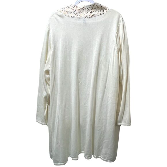 NWOT Jessica London Sweater Set, Ivory, Sequins, Cardigan and Top, Size 26 / 28 - Picture 2 of 11